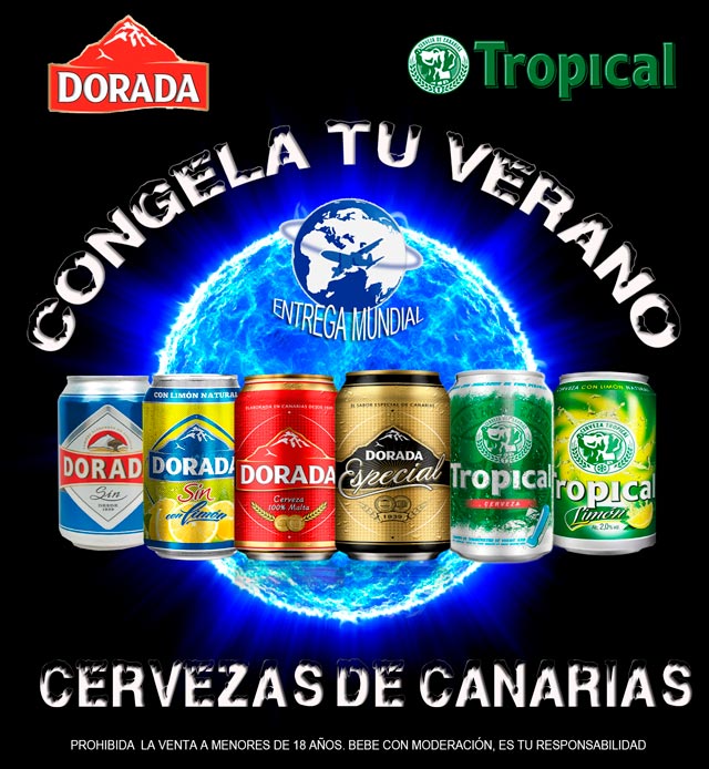Cervezas Dorada y Tropical de Canarias en www.TuCanarias.com